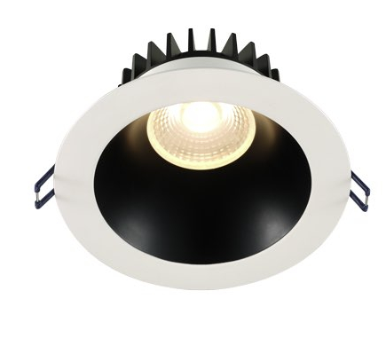 Lotus LED Lights LD6R-32K-BR-WT-DTW 6" Deep Regressed Led Downlight - 18w - Black Reflector - White Trim - Dim To Warm / 3k-2k - 1,150 Lumens - 120v