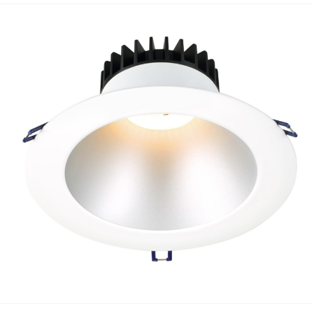 Lotus LED Lights LD8R-35K-HO-SR-WT 8" Deep Regressed Led Downlight - High Output - 30w - Silver Reflector - White Trim - 3500k - 2,810 - 120v
