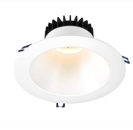 Lotus LED Lights LD8R-40K-HO-WR-WT 8" Deep Regressed Led Downlight - High Output - 30w - White Reflector - White Trim - 4000k - 2,900 Lumens - 120v
