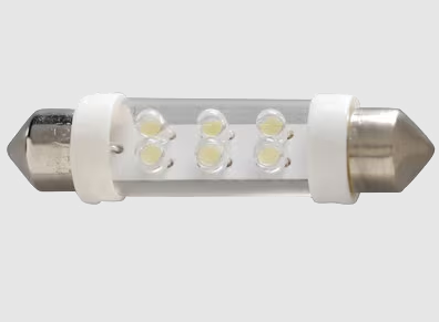 Eiko LED-12-FESTOON-W 12VDC 6 LED 10x44 Festoon, White