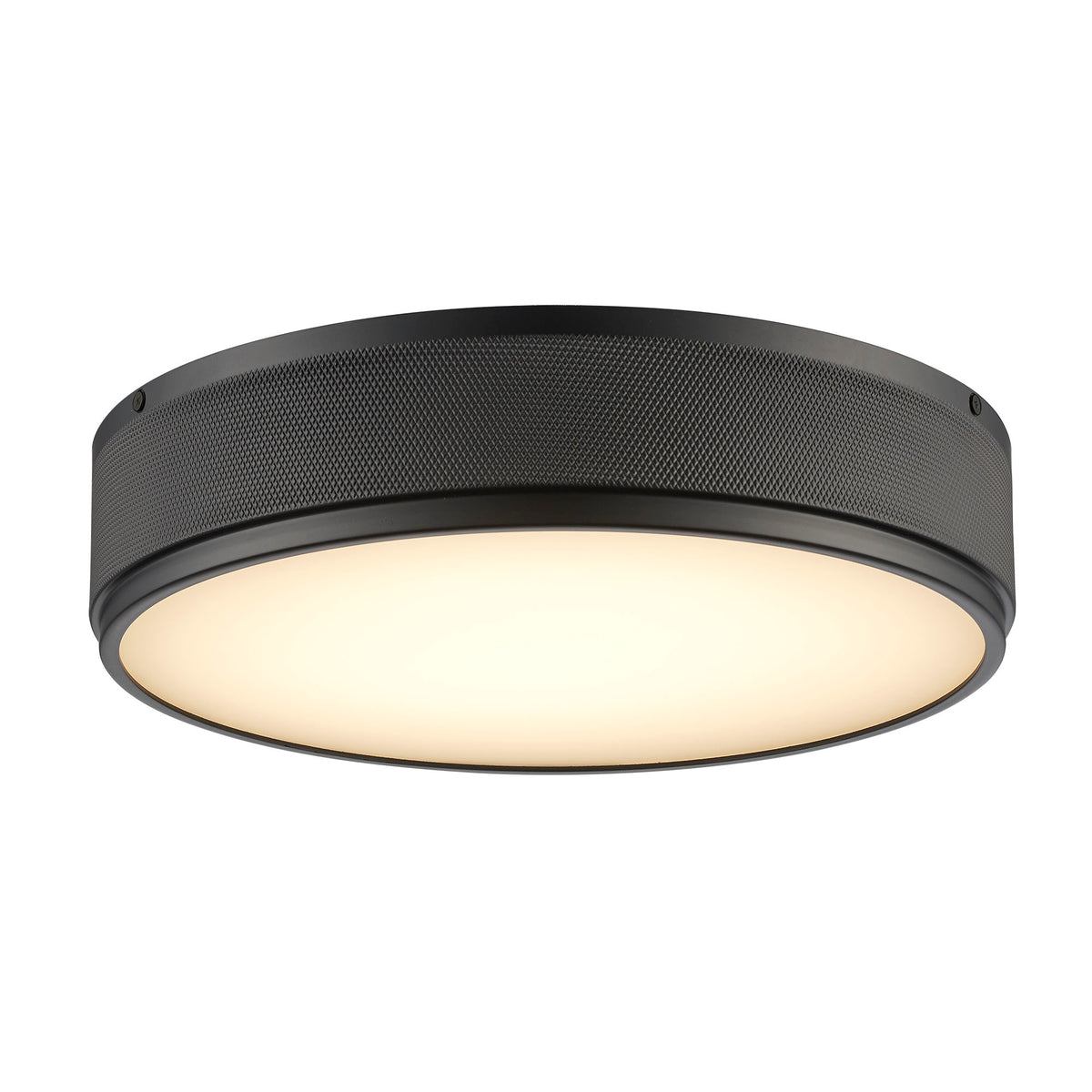 Trans Globe Lighting LED-16301 BK North black LED flush mount ceiling light illuminated