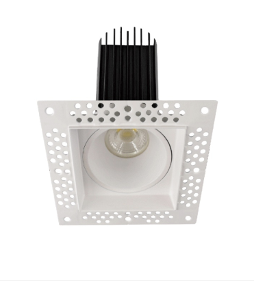Lotus LED Lights LED-2-S11W-5CCT-WH-EY-T-SQ 2" Trimless Square Gimbal Led Downlight - 11w - 27k / 3k / 35k / 4k / 5k - 1,000 Lumens - 120v - White Finish