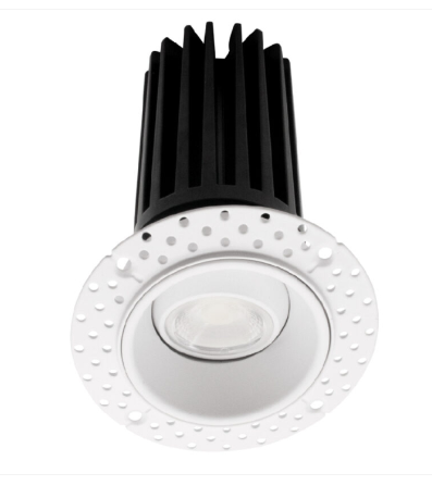 Lotus LED Lights LED-2-S11W-DTW-WH-EY-T 2" Trimless Round Gimbal Led Downlight - 11w - Dim To Warm / 3k-18k - 900 Lumens - 120v - White Finish