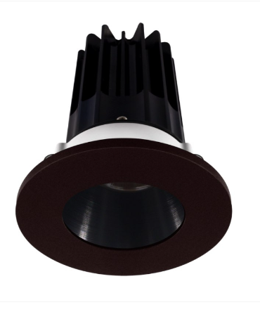Lotus LED Lights LED-2-S15W-27K-2RRBK-2RTBZ-24 2" Led Recessed Downlight - High Output - 15w - 2700k - 980 Lumens - Black Reflector - Round Bronze Trim - 24° - 120v