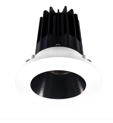 Lotus LED Lights LED-2-S15W-27K-2RRBK-2RTWH-24 2" Led Recessed Downlight - High Output - 15w - 2700k - 980 Lumens - Black Reflector - Round White Trim - 24° - 120v