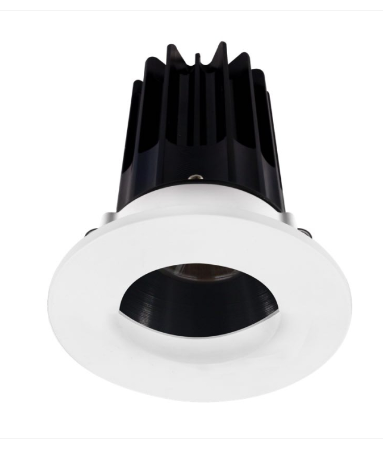 Lotus LED Lights LED-2-S15W-27K-2RRBK-2RWW 2" Led Recessed Downlight - High Output - 15w - 2700k - 980 Lumens - Black Reflector - Wall Wash Trim - 120v