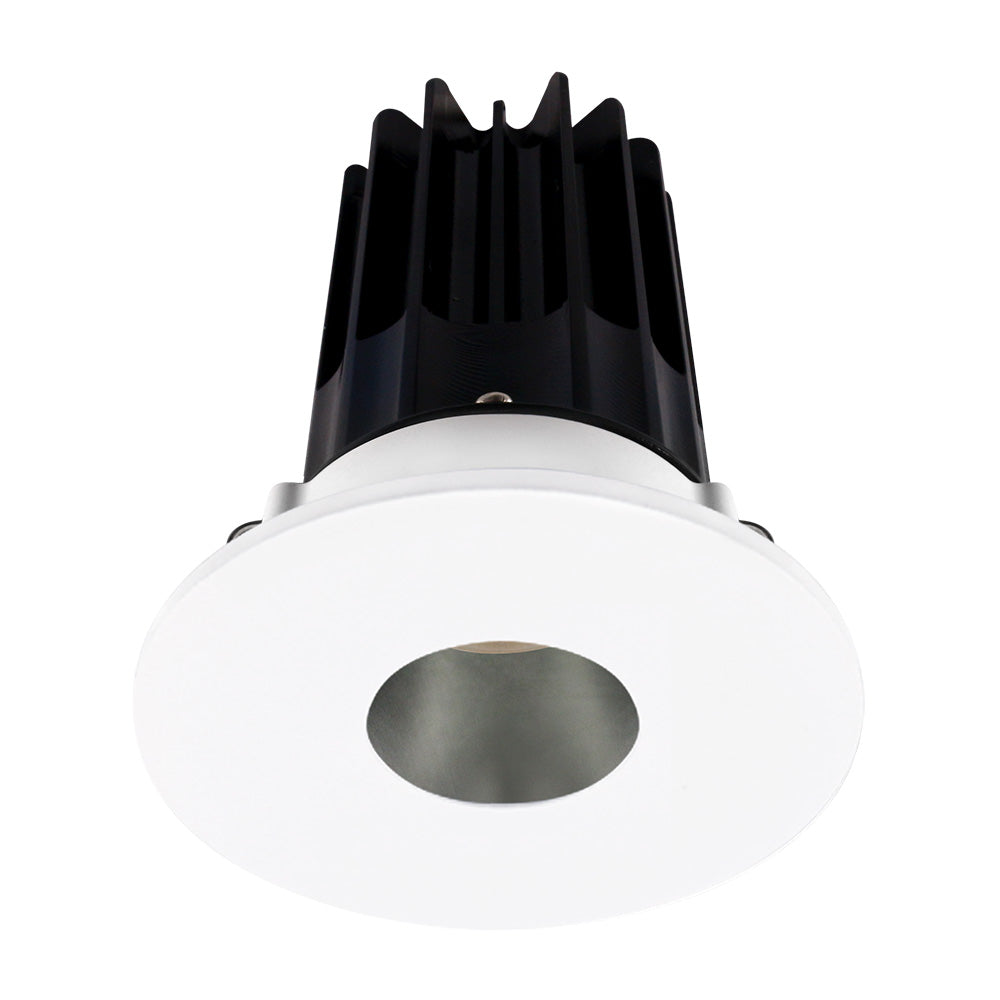 Lotus LED Lights LED-2-S15W-27K-2RRCH-2RPH-60D 2" High Output Round Recessed LED Designer Series Downlight – 15W – 2700K – 980 lm – 60° Beam Angle – 90+ CRI – Chrome Reflector – White Pinhole Trim