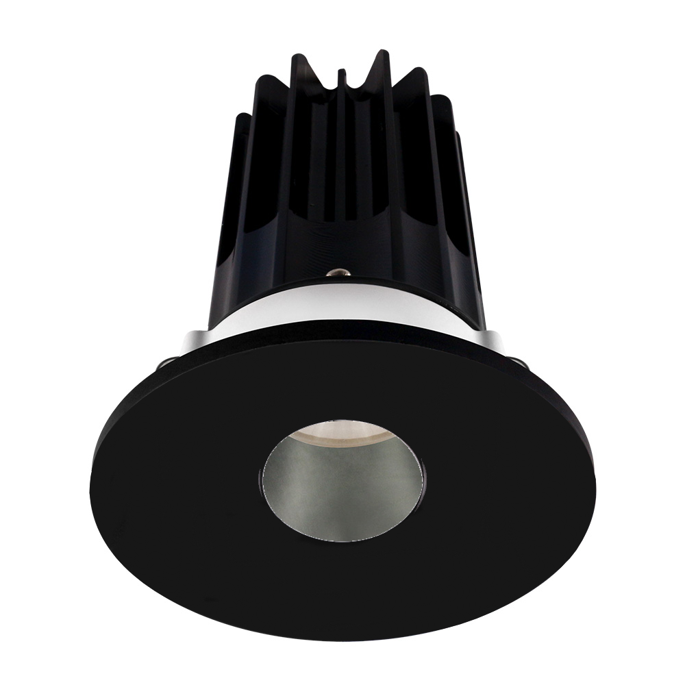 Lotus LED Lights LED-2-S8W2-30K-2RRCH-2RPH-BK-24D 2" Round Recessed LED Designer Series Downlight – 8W – 3000K – 600 lm – 24° Beam Angle – 90+ CRI – Chrome Reflector – Black Pinhole Trim