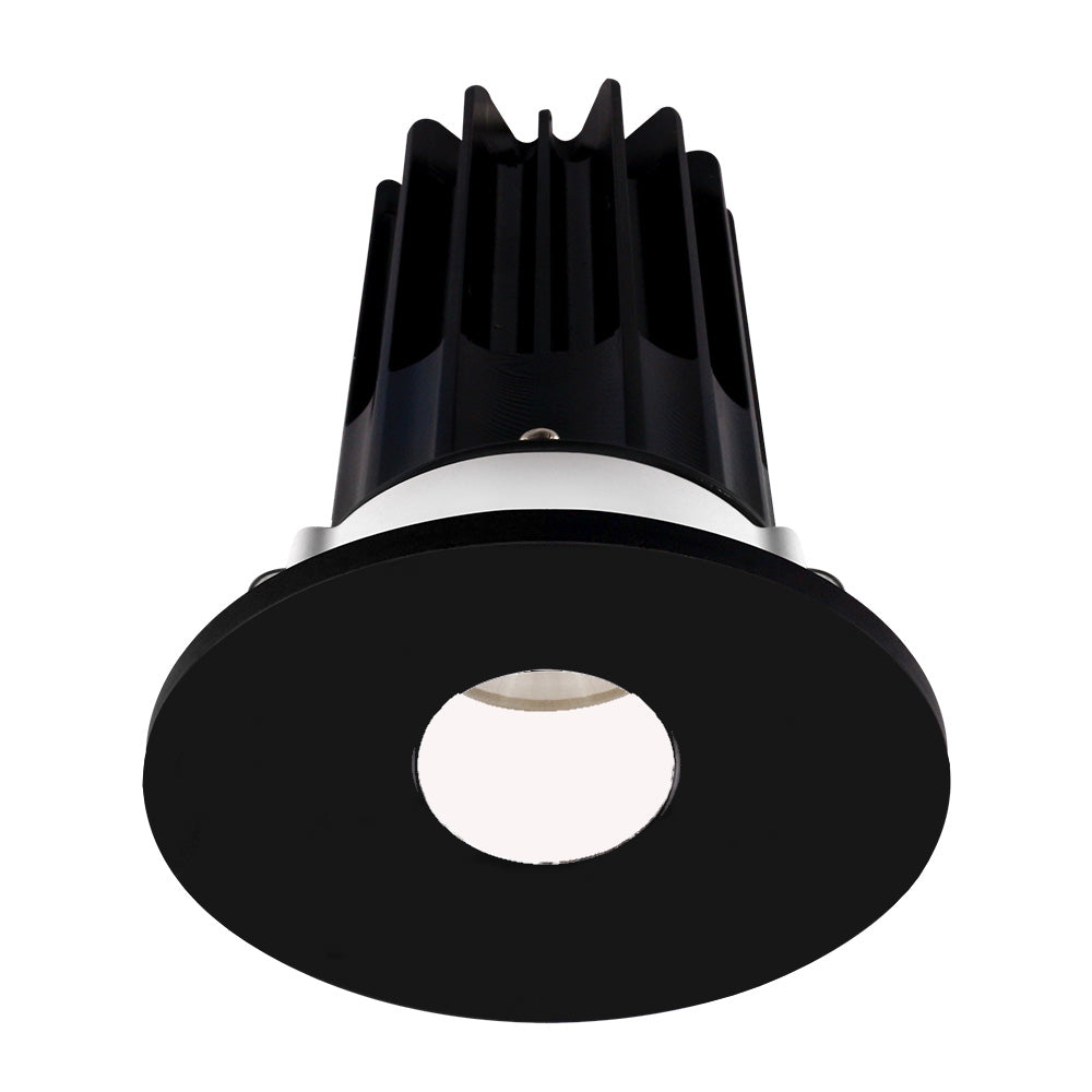 Lotus LED Lights LED-2-S8W2-5CCT-2RRWH-2RPH-BK 2″ Round Recessed Designer 8W - 5CCT Selectable - 520-630 lm - Black Pinhole Trim with White Reflector 38° Beam