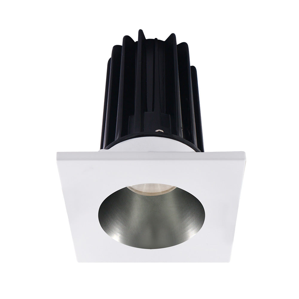 Lotus LED Lights LED-2-S8W2-3018K-2RRCH-2STWH-60D 2" Recessed LED 8W Designer Series, 400 Lumens, Dim to Warm 30-18K, Chrome Reflector, Square White Trim, 60° Beam Angle