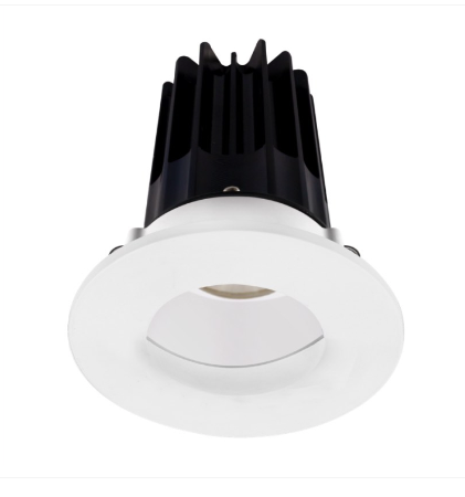 Lotus LED Lights LED-2-S15W-27K-2RRWH-2RWW 2" Led Recessed Downlight - High Output - 15w - 2700k - 980 Lumens - White Reflector - Wall Wash Trim - 120v