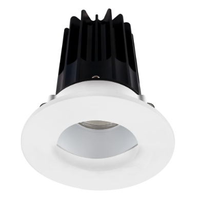 Lotus LED Lights LED-2-S15W-3018K-2RRAK-2RWW-24D 2 Inch Round Recessed LED Downlight, Wattage 15W, High Output, Color Temperature 3000-1800K, Dim to Warm, 24 Degree Beam Spread, Alzak Reflector, Wall Wash Trim