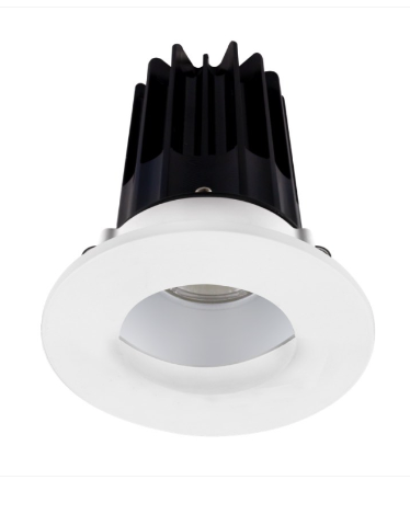 Lotus LED Lights LED-2-S15W-30K-2RRAK-2RWW 2" Led Recessed Downlight - High Output - 15w - 3000k - 1,000 Lumens - Silver Reflector - Wall Wash Trim - 120v