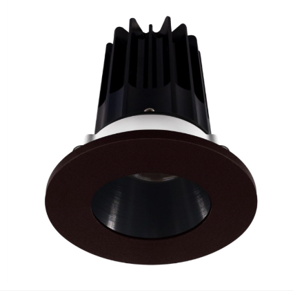Lotus LED Lights LED-2-S15W-30K-2RRBK-2RTBZ-24 2" Led Recessed Downlight - High Output - 15w - 3000k - 1,000 Lumens - Black Reflector - Round Bronze Trim - 24° - 120v