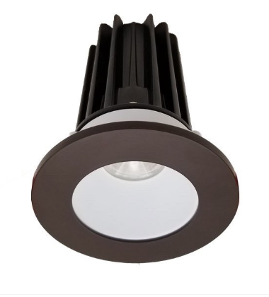 Lotus LED Lights LED-2-S15W-30K-2RRWH-2RTBZ-24 2" Led Recessed Downlight - High Output - 15w - 3000k - 1,000 Lumens - White Reflector - Round Bronze Trim - 24° - 120v