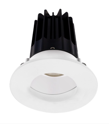 Lotus LED Lights LED-2-S15W-30K-2RRWH-2RWW 2" Led Recessed Downlight - High Output - 15w - 3000k - 1,000 Lumens - White Reflector - Wall Wash Trim - 120v
