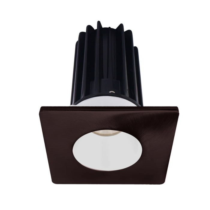 Lotus LED Light LED-2-S15W-30K-2RRWH-2STBZ-24 2" LED Recessed Downlight - High Output W/24 Degree Beam Angle, 15 Watt, CCT 3000K, 120V, White Reflector/ Square Bronze Trim