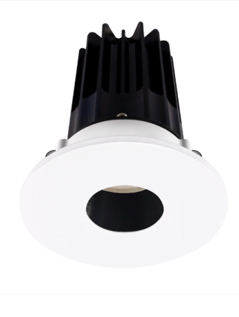 Lotus LED Lights LED-2-S15W-40K-2RRBK-2RPH 2" Led Recessed Downlight - High Output - 15w - 4000k - 1,020 Lumens - Black Reflector - Pinhole Trim - 120v