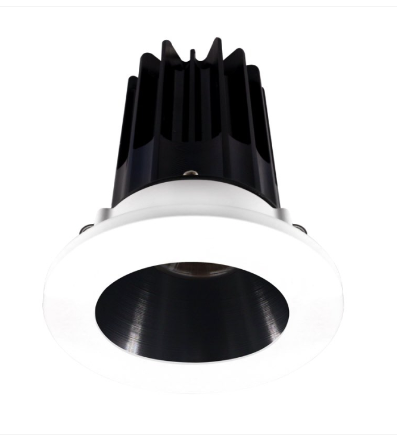Lotus LED Lights LED-2-S15W-40K-2RRBK-2RTWH-24 2" Led Recessed Downlight - High Output - 15w - 4000k - 1,020 Lumens - Black Reflector - Round White Trim - 24° - 120v