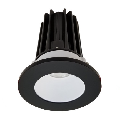 Lotus LED Lights LED-2-S15W-40K-2RRWH-2RTBK-24 2" Led Recessed Downlight - High Output - 15w - 4000k - 1,020 Lumens - White Reflector - Round Black Trim - 24° - 120v
