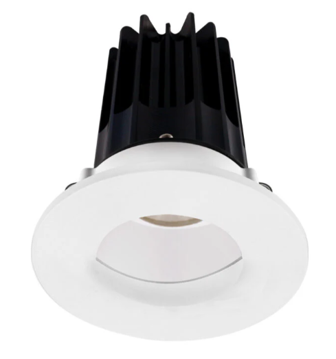 Lotus LED Lights LED-2-S15W-40K-2RRWH-2RWW-24D 2 inch Recessed Downlight LED, Wattage 15W, Color Temperature 4000k, Lumens 1020 lm, 24° Beam Angle, White Reflector, Round Wall Wash Trim