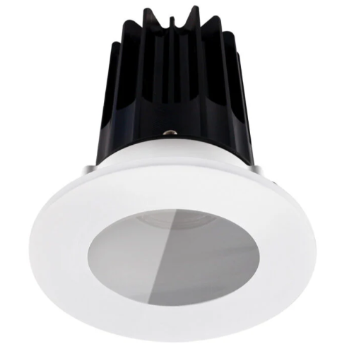 Lotus LED Lights LED-2-S15W-3018K-2RRWH-2RST-60D 2 Inch Round Recessed LED Downlight, Wattage 15W, Color Temperature Dim to Warm 3000-1800K, Lumens 800 lm, 60° Beam Angle, White Reflector, Round Shower Trim