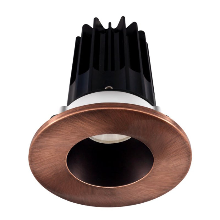 Lotus LED Light LED-2-S15W-5CCT-2RRBZ-2RTCP-24 2" LED Recessed Downlight - High Output W/24 Degree Beam Angle - 15 Watt, 5CCT 27K / 3K / 35K / 4K / 5K, 120V, Bronze Reflector/ Round Copper Trim