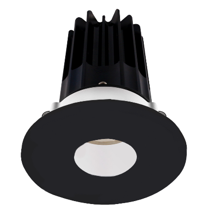 Lotus LED Lights LED-2-S15W-3018K-2RRAK-2RPH-BK-24D 2 Inch Round Recessed LED Downlight, Wattage 15W, High Output, Color Temperature 3000-1800K, Dim to Warm, 24 Degree Beam Spread, Alzak Reflector, Round Pinhole Trim, Black
