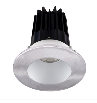 Lotus LED Lights LED-2-S8W2-27K-2RRAK-2RTCH 2" Led Recessed Downlight - 8w - 2700k - 580 Lumens - Silver Reflector - Round Chrome Trim - 120v