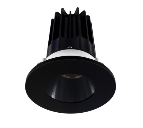 Lotus LED Lights LED-2-S8W2-27K-2RRBK-2RTBK-60D 2" LED Recessed Downlight - 8W - 2700K - 580 Lumens - Black Reflector - Round Black Trim - 120V - 60° Beam Angle