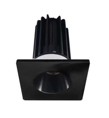Lotus LED Lights LED-2-S8W2-27K-2RRBK-2STBK-60D 2 inch Recessed Downlight 8W LED 2700K 580 lm - 60° Beam Angle - Black Reflector - Square Black Trim - Type IC Damp Air-Tight T24 CRI 90+