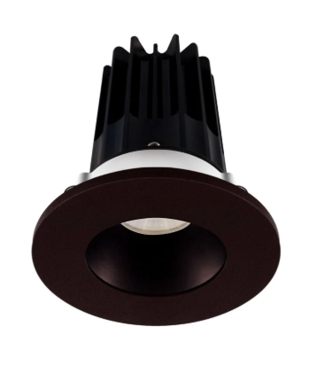 Lotus LED Lights LED-2-S8W2-27K-2RRBZ-2RTBZ-60D 2 inch Recessed Downlight 8W LED 2700K 580 lm - 60° Beam Angle - Bronze Reflector - Round Bronze Trim - Type IC Damp Air-Tight T24 CRI 90+