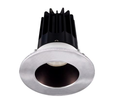 Lotus LED Lights LED-2-S8W2-27K-2RRBZ-2RTCH-60D 2" LED Recessed Downlight - 8W - 2700K - 580 Lumens - Bronze Reflector - Round Chrome Trim - 120V - 60° Beam Angle