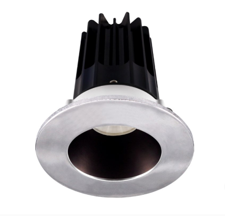 Lotus LED Lights LED-2-S8W2-27K-2RRBZ-2RTCH 2" Led Recessed Downlight - 8w - 2700k - 580 Lumens - Bronze Reflector - Round Chrome Trim - 120v