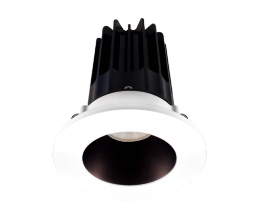 Lotus LED Lights LED-2-S8W2-27K-2RRBZ-2RTWH-60D 2" LED Recessed Downlight - 8W - 2700K - 580 Lumens - Bronze Reflector - Round White Trim - 120V - 60° Beam Angle