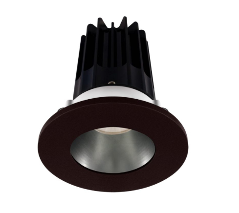 Lotus LED Lights LED-2-S8W2-27K-2RRCH-2RTBZ-60D 2" LED Recessed Downlight - 8W - 2700K - 580 Lumens - Chrome Reflector - Round Bronze Trim - 120V - 60° Beam Angle