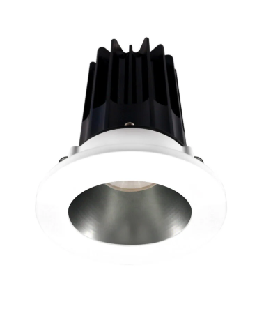 Lotus LED Lights LED-2-S8W2-27K-2RRCH-2RTWH-60D 2 inch Recessed Downlight 8W LED 2700K 580 lm - 60° Beam Angle - Chrome Reflector - Round White Trim - Type IC Damp Air-Tight T24 CRI 90+