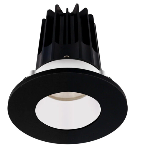 Lotus LED Lights LED-2-S8W2-27K-2RRWH-2RTBK-60D 2 inch Recessed Downlight LED, Wattage 8W, Color Temperature 2700K, Lumens 580 lm, 60° Beam Angle, White Reflector, Round Black Trim