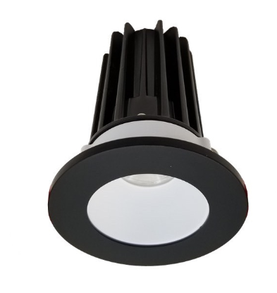 Lotus LED Lights LED-2-S8W2-27K-2RRWH-2RTBK 2" Led Recessed Downlight - 8w - 2700k - 580 Lumens - White Reflector - Round Black Trim - 120v