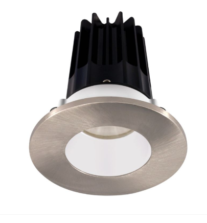 Lotus LED Lights LED-2-S8W2-27K-2RRWH-2RTBN 2" Led Recessed Downlight - 8w - 2700k - 580 Lumens - White Reflector - Round Brushed Nickel Trim - 120v