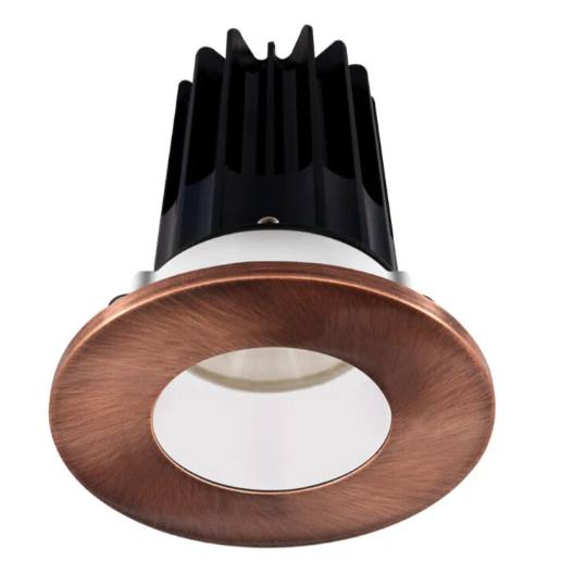 Lotus LED Lights LED-2-S8W2-27K-2RRWH-2RTCP-60D 2 inch Recessed Downlight LED, Wattage 8W, Color Temperature 2700K, Lumens 580 lm, 60° Beam Angle, White Reflector, Round Copper Trim