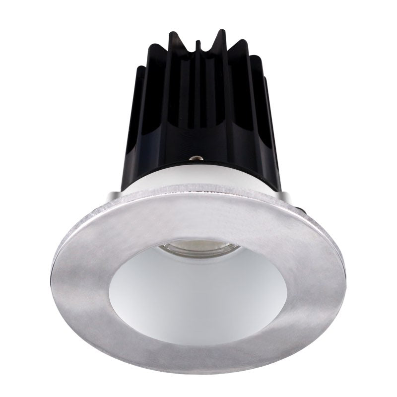 Lotus LED Lights LED-2-S8W2-3018K-2RRAK-2RTCH-60D 2" LED Recessed Downlight, Wattage 8W, Color Temperature Dim to Warm, Lumens 600 lm, Beam Angle 60°, Silver Reflector - Round Chrome Trim - 120V