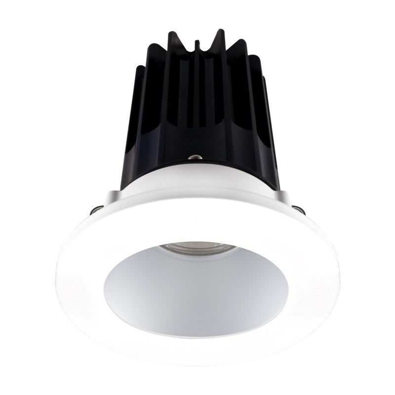 Lotus LED Lights LED-2-S8W2-3018K-2RRAK-2RTWH-24D 2" LED Recessed Downlight, Wattage 8W, Color Temperature Dim to Warm, Lumens 600 lm, Beam Angle 24°, Silver Reflector - Round White Trim - 120V