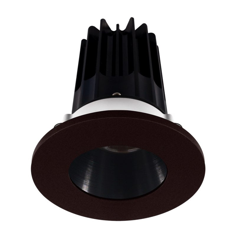 Lotus LED Lights LED-2-S8W2-3018K-2RRBK-2RTBZ-24D 2" LED Recessed Downlight, Wattage 8W, Color Temperature Dim to Warm 30K-18K, Lumens 600 lm, Beam Angle 24°, Black Reflector - Round Bronze Trim - 120V