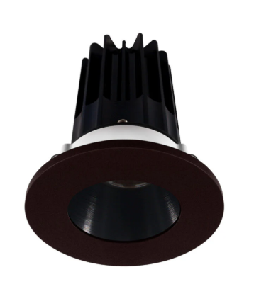 Lotus LED Lights LED-2-S8W2-3018K-2RRBK-2RTBZ 2 inch Recessed Downlight 8W LED Dim to Warm 3000-1800K 600 lm - 38° Beam Angle - Black Reflector - Round Bronze Trim - Type IC Damp Air-Tight T24 CRI 90+