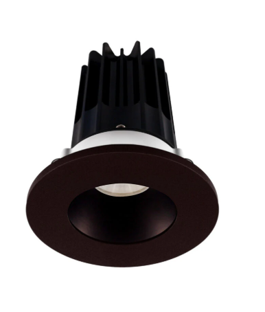 Lotus LED Lights LED-2-S8W2-3018K-2RRBZ-2RTBZ-60D 2 inch Recessed Downlight 8W LED Dim to Warm 3000-1800K 600 lm - 60° Beam Angle - Bronze Reflector - Round Bronze Trim - Type IC Damp Air-Tight T24 CRI 90+