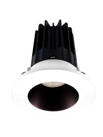 Lotus LED Lights LED-2-S8W2-3018K-2RRBZ-2RTWH 2 inch Recessed Downlight 8W LED Dim to Warm 3000-1800K 600 lm - 38° Beam Angle - Bronze Reflector - Round White Trim - Type IC Damp Air-Tight T24 CRI 90+