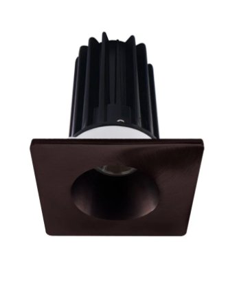 Lotus LED Lights LED-2-S8W2-3018K-2RRBZ-2STBZ-60D 2 inch Recessed Downlight 8W LED Dim to Warm 3000-1800K 600 lm - 60° Beam Angle - Bronze Reflector - Square Bronze Trim - Type IC Damp Air-Tight T24 CRI 90+
