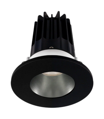 Lotus LED Lights LED-2-S8W2-3018K-2RRCH-2RTBK 2 inch Recessed Downlight 8W LED Dim to Warm 3000-1800K 600 lm - 38° Beam Angle - Chrome Reflector - Round Black Trim - Type IC Damp Air-Tight T24 CRI 90+