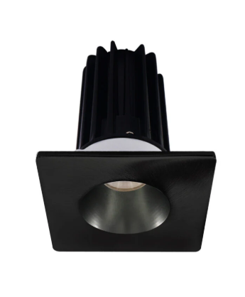 Lotus LED Lights LED-2-S8W2-3018K-2RRCH-2STBK-24D 2 inch Recessed Downlight 8W LED Dim to Warm 3000-1800K 600 lm - 24° Beam Angle - Chrome Reflector - Square Black Trim - Type IC Damp Air-Tight T24 CRI 90+